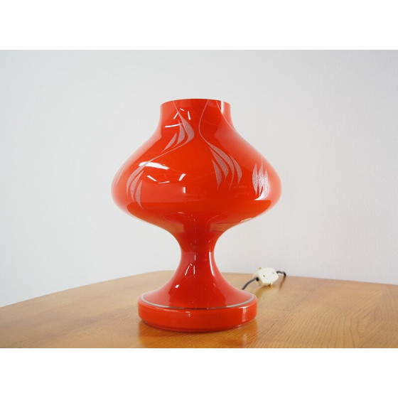 Image 1 of Lampe de table vintage en verre rouge de Stepan Tabera, 1970