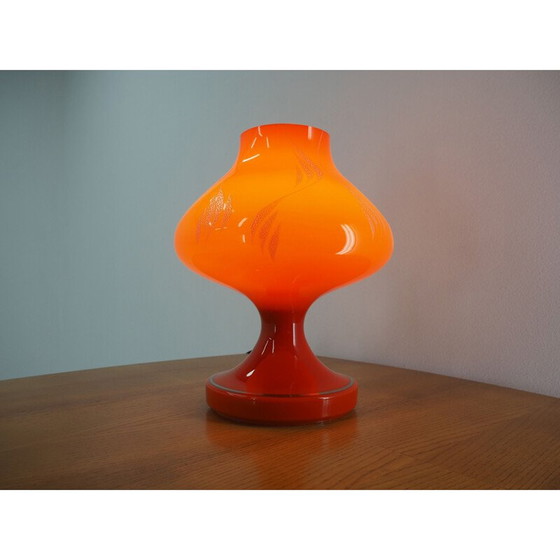 Image 1 of Lampe de table vintage en verre rouge de Stepan Tabera, 1970