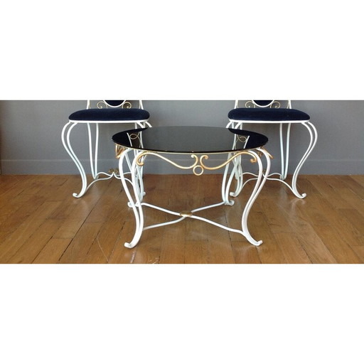 Table d'appoint en fer forgé - années 1950