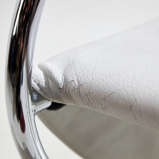 Image 1 of Fauteuil vintage "Notorious" en acier chromé et cuir par Massimo Iosa Ghini pour Moroso, Italie 1980