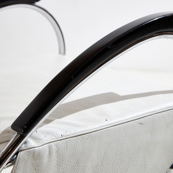 Image 1 of Fauteuil vintage "Notorious" en acier chromé et cuir par Massimo Iosa Ghini pour Moroso, Italie 1980