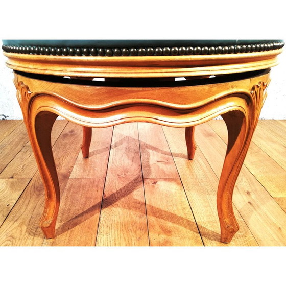 Image 1 of Fauteuil pivotant en cuir vintage