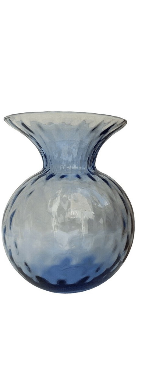 Vase en verre par IVV, 1980