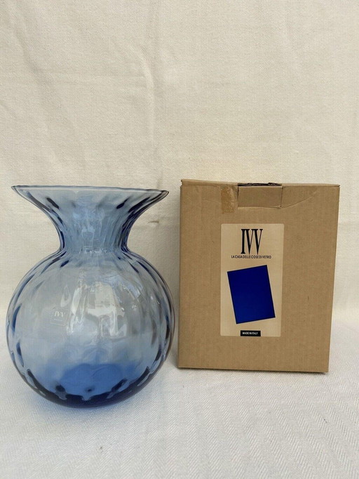 Vase en verre par IVV, 1980