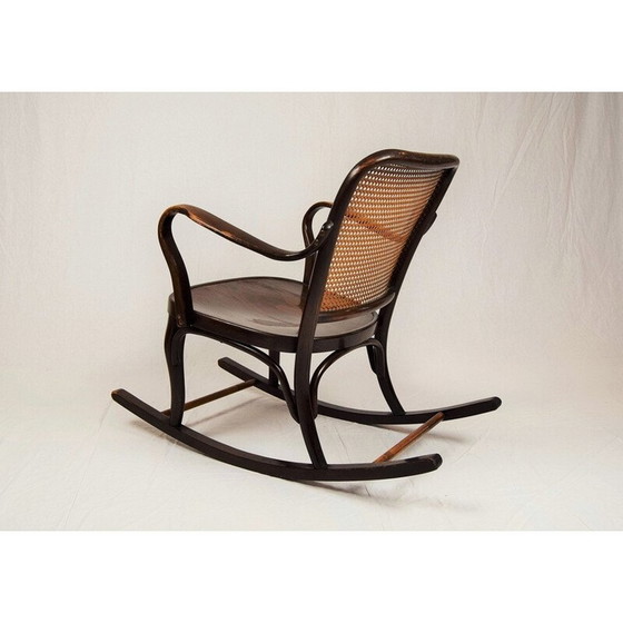 Image 1 of Fauteuil à bascule vintage en bois courbé de Josef Frank pour Thonet A 752, 1930