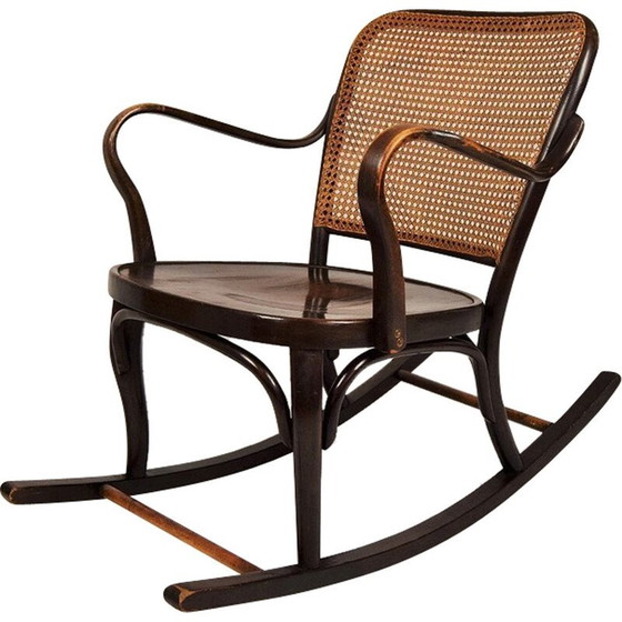 Image 1 of Fauteuil à bascule vintage en bois courbé de Josef Frank pour Thonet A 752, 1930
