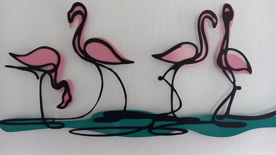 Image 1 of Flamants en métal