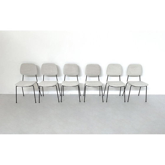 Image 1 of Ensemble de 6 chaises vintage, Italie, 1960