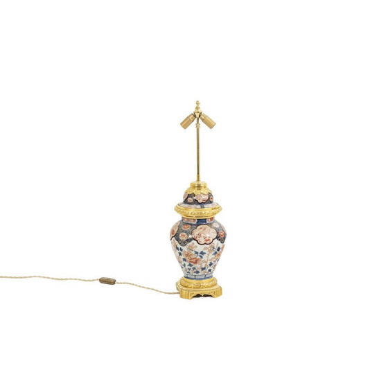 Image 1 of Lampe vintage en porcelaine Imari et bronze doré, 1880