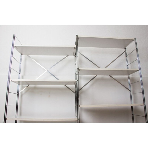 Image 1 of Bibliothèque vintage en bois et aluminium par String, Allemagne 1970