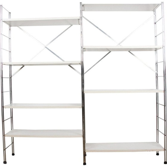 Image 1 of Bibliothèque vintage en bois et aluminium par String, Allemagne 1970