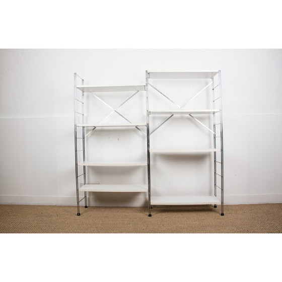 Image 1 of Bibliothèque vintage en bois et aluminium par String, Allemagne 1970