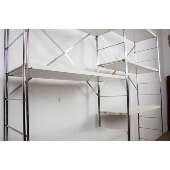 Image 1 of Bibliothèque vintage en bois et aluminium par String, Allemagne 1970