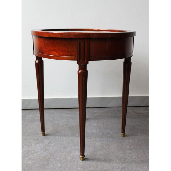 Image 1 of Table d'appoint vintage en acajou et marbre