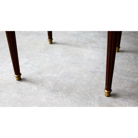 Image 1 of Table d'appoint vintage en acajou et marbre