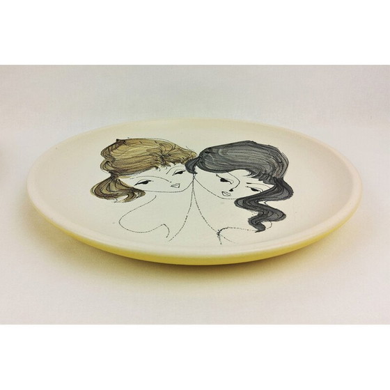Image 1 of Paire d'assiettes en céramique de Le Brescon, 1950