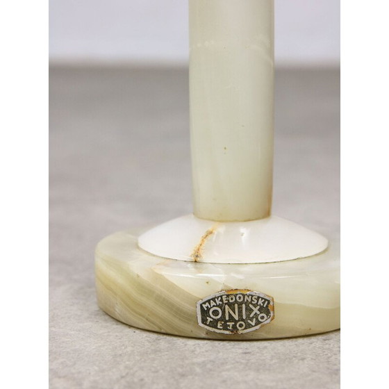 Image 1 of Lampe de table vintage en onyx et opaline, 1960s