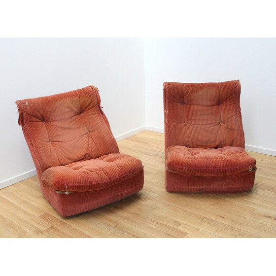 Image 1 of Paire de fauteuils Orchidée vintage par Michel Cadestin pour Airborne, 1970