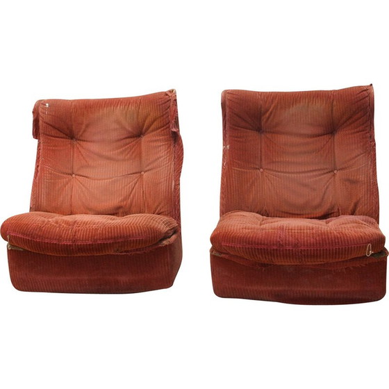 Image 1 of Paire de fauteuils Orchidée vintage par Michel Cadestin pour Airborne, 1970