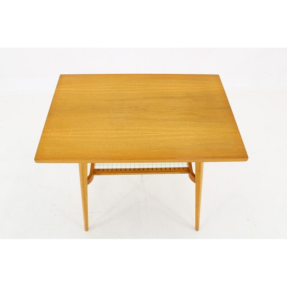 Image 1 of Table d'appoint vintage en hêtre et chêne, Tchécoslovaquie 1960