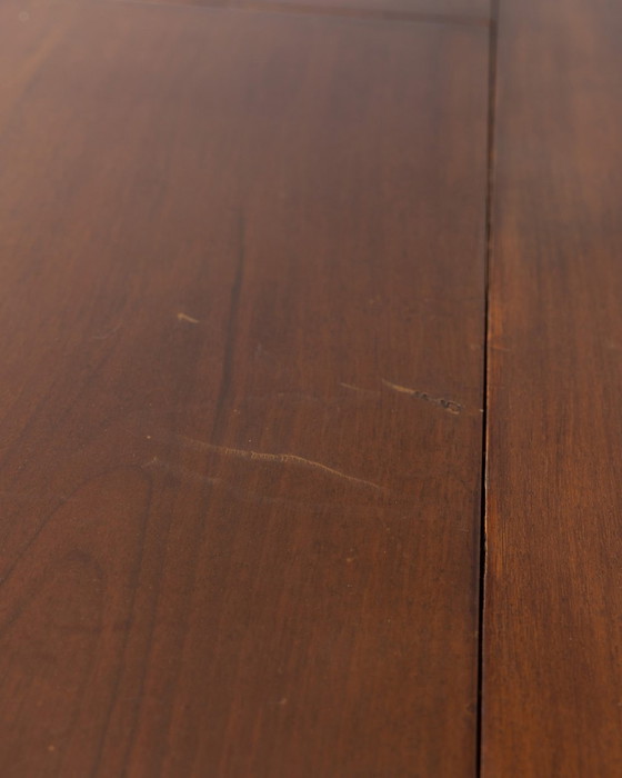 Image 1 of Table ronde en bois et laiton Vintage 1960S Design Luciano Frigerio