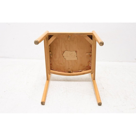 Image 1 of Ensemble de 4 chaises de salle à manger en hêtre du milieu du siècle, Tchécoslovaquie années 1960