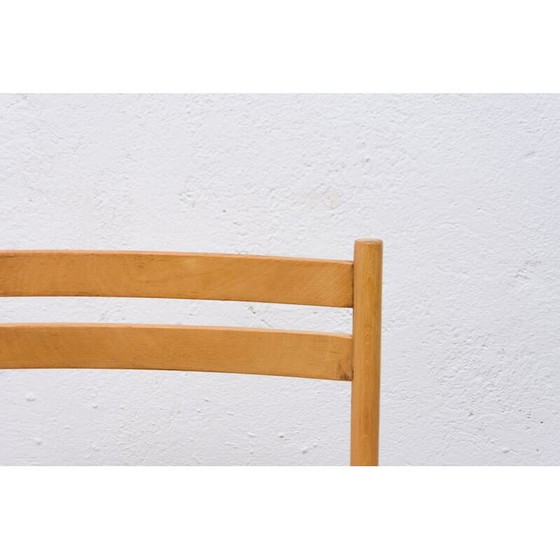 Image 1 of Ensemble de 4 chaises de salle à manger en hêtre du milieu du siècle, Tchécoslovaquie années 1960