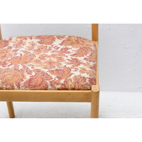 Image 1 of Ensemble de 4 chaises de salle à manger en hêtre du milieu du siècle, Tchécoslovaquie années 1960