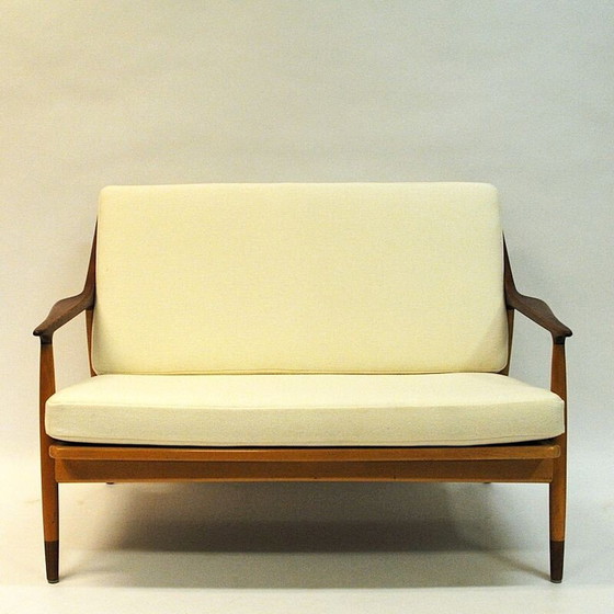 Image 1 of Canapé-lavoir 2 places vintage par Kurt Ostervig pour Jason Mobler danois années 1950