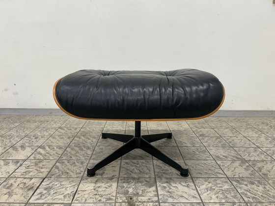 Image 1 of Vitra | Eames | Ottoman | Bois de rose | Cuir noir