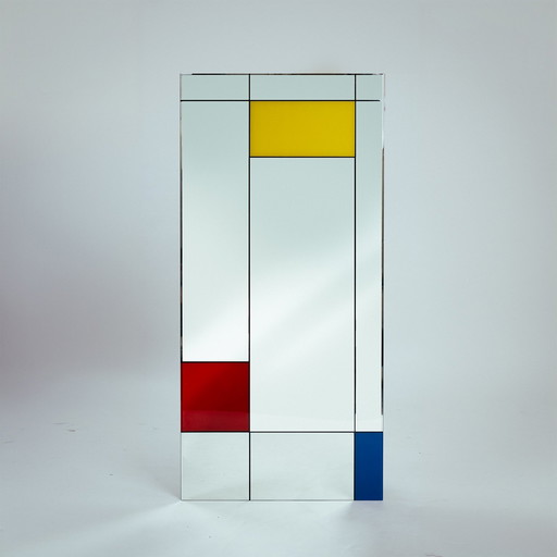Miroir Mondrian Xxl Rimadesio Italie, 1980S