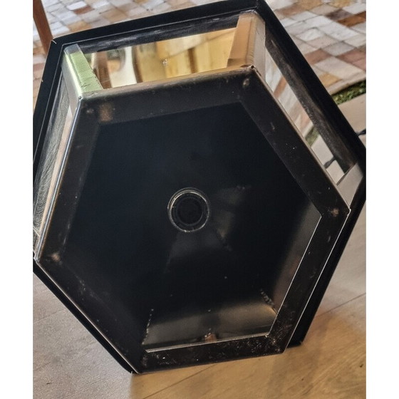 Image 1 of Paire de lanternes vintage en époxy noir satiné, 1940