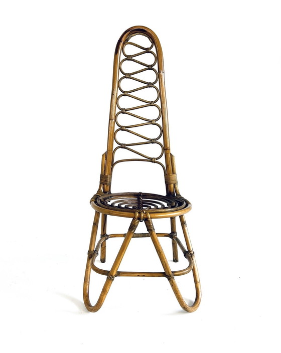 Image 1 of Chaise en bambou et rotin '60