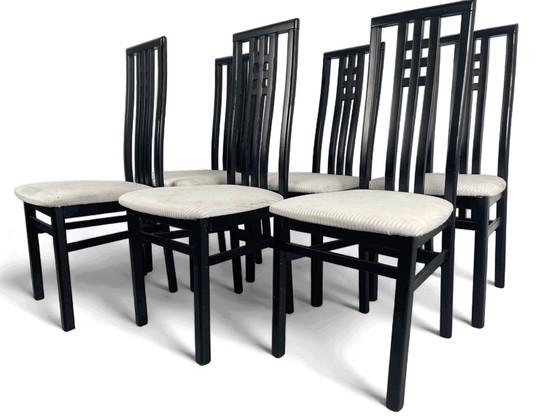 Image 1 of 6x chaises de salle à manger style Mackintosh