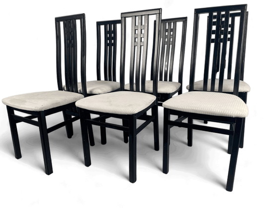 Image 1 of 6x chaises de salle à manger style Mackintosh