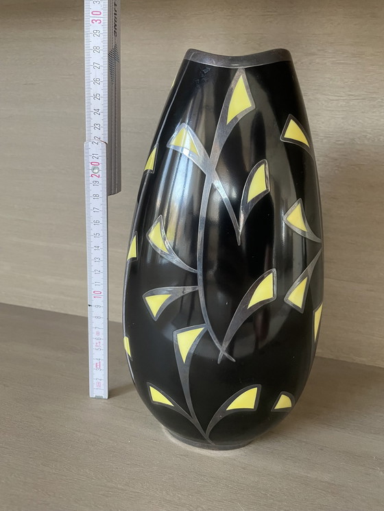 Image 1 of Vase en porcelaine et argent Thomas