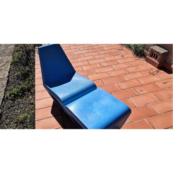 Image 1 of Fauteuil vintage avec ottoman par Wiel Arets pour Quinze et Milan