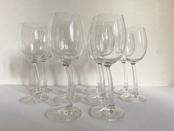 Image 1 of 10X Verres à vin avec pied incliné