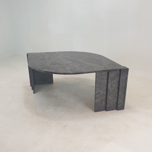Table basse italienne vintage en granit, 1980