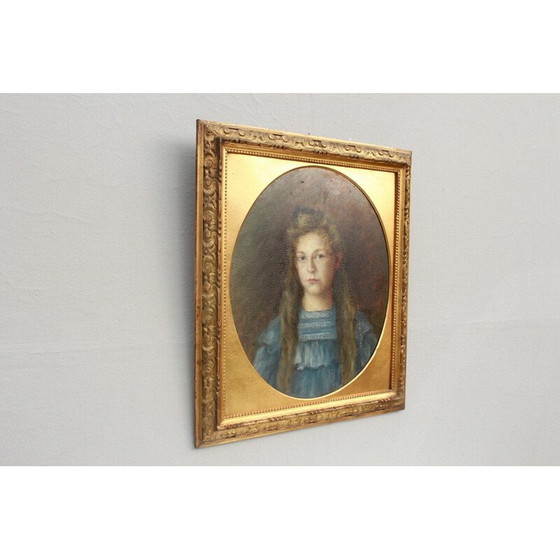 Image 1 of Portrait de jeune fille dans un cadre en stuc, Allemagne du Sud 1900