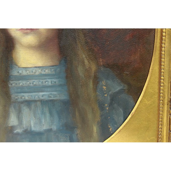 Image 1 of Portrait de jeune fille dans un cadre en stuc, Allemagne du Sud 1900