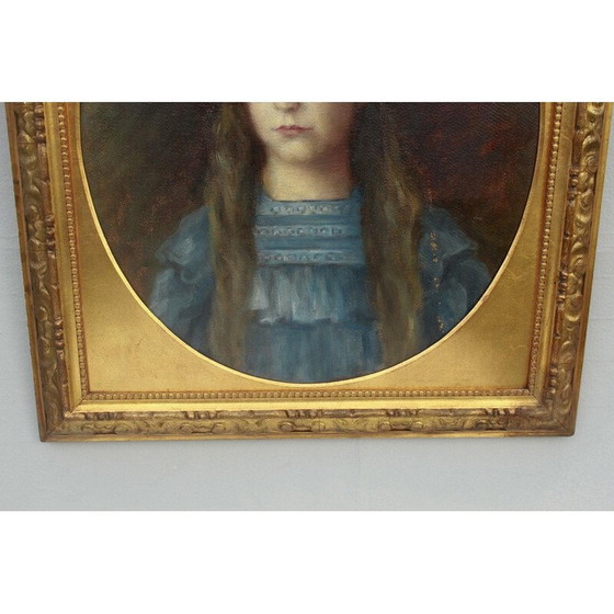 Image 1 of Portrait de jeune fille dans un cadre en stuc, Allemagne du Sud 1900