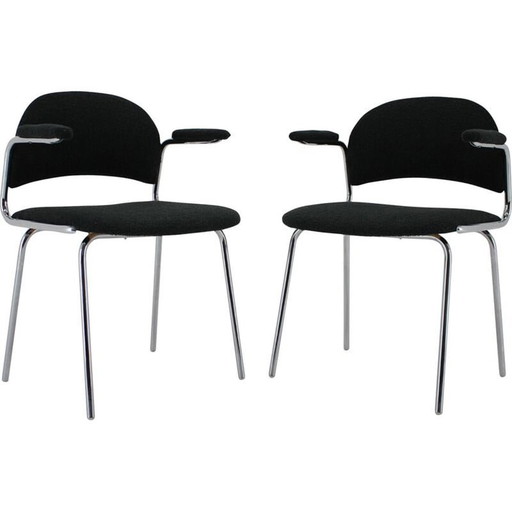 Paire de fauteuils tubulaires vintage, Tchécoslovaquie 1970