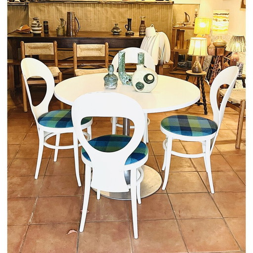 Ensemble de 4 chaises vintage Baumann "seagull", 1970