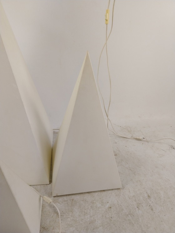 Image 1 of 7 Piece Pyramid Lamps By Harco Loor For Woja.