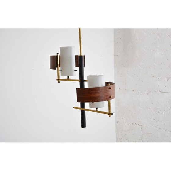 Image 1 of Lustre scandinave vintage en teck, années 1960