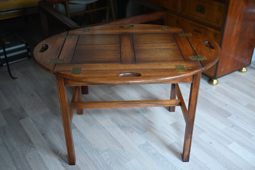 Cheers - Table Butlers en acajou - Table et plateau vintage réunis - Maritim / English Military Campaign