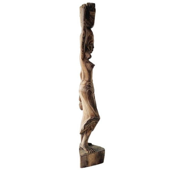 Image 1 of Femme balinaise sculpture en bois Indonésie