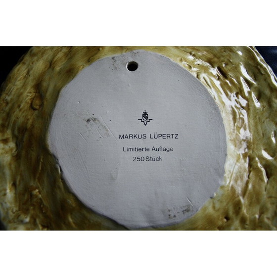 Image 1 of Plat vintage en terre cuite de Markus Lupertz, années 1980