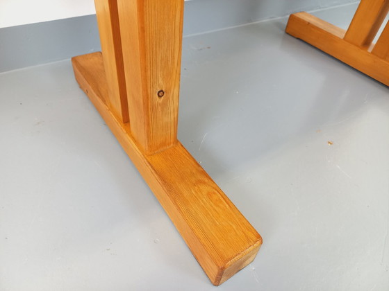 Image 1 of Table À Manger Rectangulaire Charlotte Perriand Les Arcs Vintage En Pin Des Années 60 70